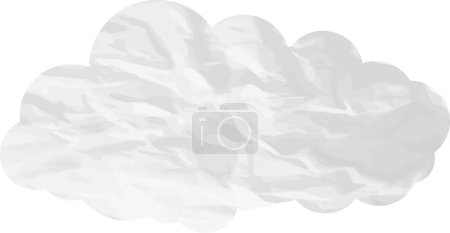 Foto de Papel arrugado en forma de nube sobre fondo blanco - Imagen libre de derechos