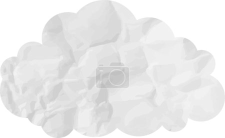 Foto de Papel arrugado en forma de nube sobre fondo blanco - Imagen libre de derechos