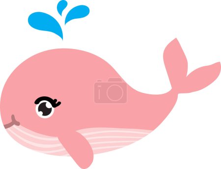 Téléchargez les photos : Illustration de baleine sur fond blanc. - en image libre de droit