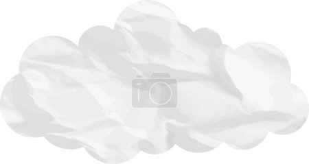 Foto de Nube de dibujos animados con textura de papel arrugado aislado en blanco - Imagen libre de derechos
