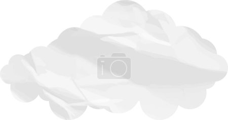 Photo for Crumpled paper in shape of cloud on white background - Royalty Free Image