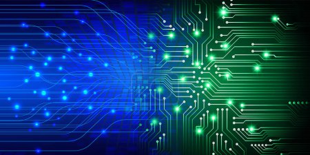 Téléchargez les photos : Cyber circuit technologie future concept fond - en image libre de droit