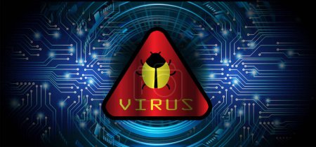 Téléchargez les illustrations : Illustration du concept de cybervirus arrière-plan - en licence libre de droit