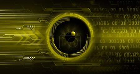 Photo for Cyber circuit future technology concept background in shape of cyber eye - Royalty Free Image