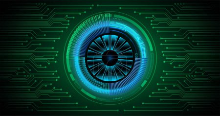 Photo for Cyber circuit future technology concept background with cyber eye - Royalty Free Image