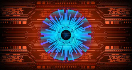 Photo for Cyber circuit future technology concept background with cyber eye - Royalty Free Image