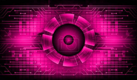 Illustration for Cyber circuit future technology concept background with cyber eye - Royalty Free Image
