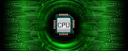 Ilustración de CPU cyber circuito futuro concepto de tecnología de fondo - Imagen libre de derechos