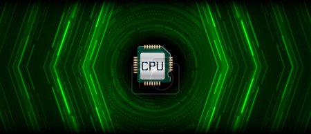 Ilustración de CPU cyber circuito futuro concepto de tecnología de fondo - Imagen libre de derechos