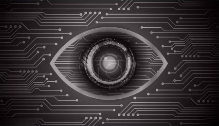 Illustration for Eye cyber circuit future technology background background - Royalty Free Image