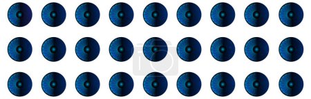 Illustration for Set of blue abstract round shapes. vector illustration - Royalty Free Image