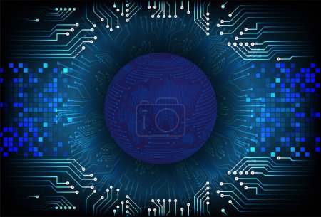 Illustration for Abstract background with binary circuit board - Royalty Free Image