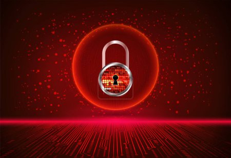 Illustration for Padlock with circuit board - Royalty Free Image