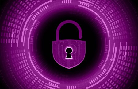 Téléchargez les illustrations : Cybersécurité protection des données concept de confidentialité des technologies commerciales. - en licence libre de droit