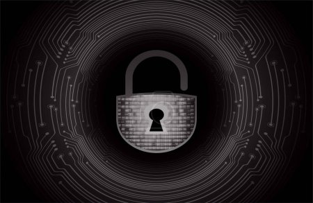 Illustration for Cyber security concept background vector illustration - Royalty Free Image