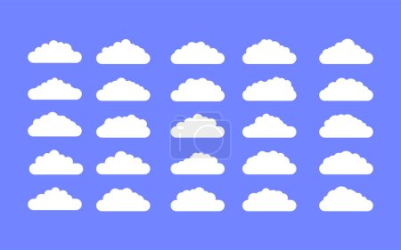 Illustration for Blue sky with white clouds seamless pattern - Royalty Free Image