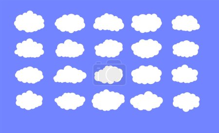 Illustration for Blue sky with white clouds seamless pattern - Royalty Free Image
