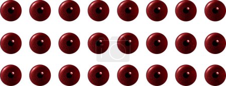Illustration for Set of red circles isolated on white background - Royalty Free Image