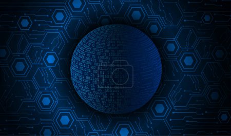 Illustration for Digital composite of sphere with binary code - Royalty Free Image