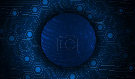 Illustration for Abstract futuristic wallpaper, digital background - Royalty Free Image
