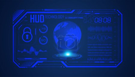 Illustration for Futuristic hud interface hologram. futuristic user interface screen. hud ui design - Royalty Free Image