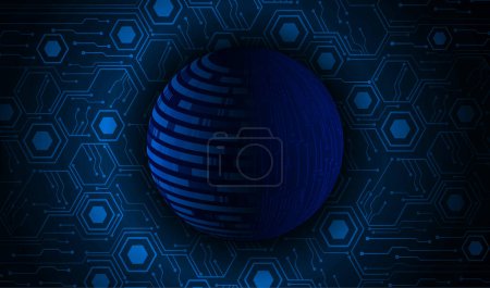 Illustration for Cyber security concept background, vector abstract design - Royalty Free Image