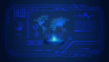Illustration for Cyber circuit future technology concept background - Royalty Free Image