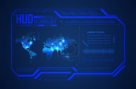 Illustration for Futuristic hud interface with hud interface. futuristic hud screen. hud interface design. - Royalty Free Image