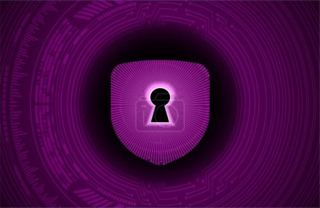 Illustration for Cyber security, data protection, information protection and encryption. Vector background with padlock - Royalty Free Image
