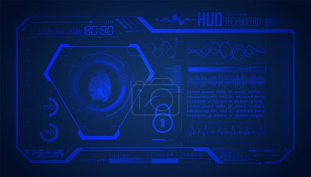 Illustration for Futuristic technology hud interface with abstract elements, vector - Royalty Free Image
