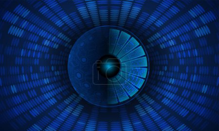 Illustration for Eye of cyber circuit technology. technology concept background - Royalty Free Image
