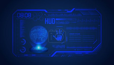 Illustration for Vector illustration of  futuristic hud interface background. the future technology - Royalty Free Image
