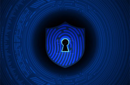 Illustration for Cyber security lock background, vector illustration - Royalty Free Image