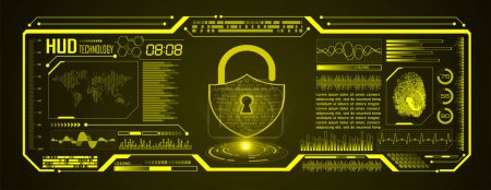 Illustration for Cyber security technology background - Royalty Free Image