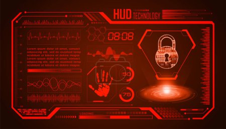 Illustration for Futuristic hud interface. vector background - Royalty Free Image