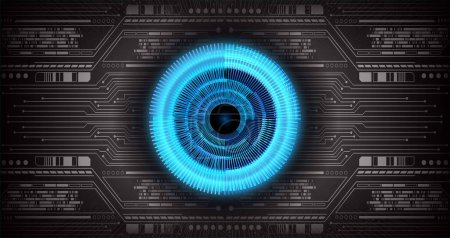 Photo for Eye cyber circuit future technology concept background - Royalty Free Image