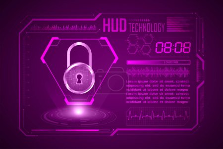 Illustration for Futuristic hud interface with hologram interface - Royalty Free Image