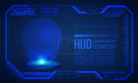 Illustration for Digital interface with futuristic hud elements. vector illustration - Royalty Free Image