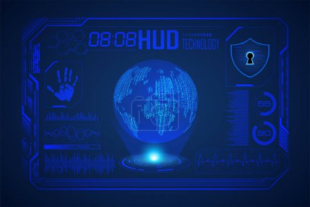 Illustration for Futuristic hud interface with hologram. concept of future technology - Royalty Free Image