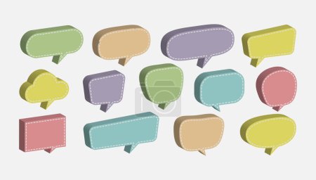 Illustration for Vector set of colored speech bubbles. - Royalty Free Image