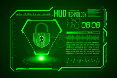 Illustration for Digital cyber security technology concept background - Royalty Free Image