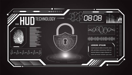Illustration for Digital cyber security technology concept background - Royalty Free Image