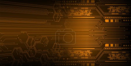 Illustration for Abstract background with circuit board and binary code - Royalty Free Image