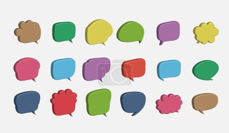 Illustration for Speech bubble cut paper design template. Vector illustration for your business - Royalty Free Image