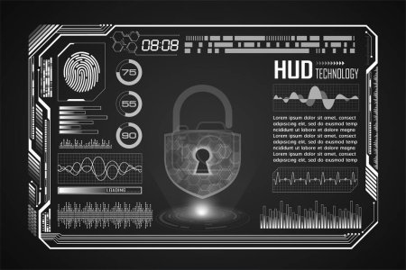 Illustration for Cyber security data background, technology concept - Royalty Free Image