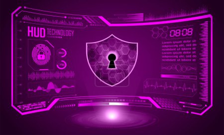 Illustration for Cyber security data protection business technology concept concept. - Royalty Free Image