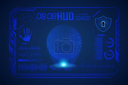 Illustration for Futuristic hud interface with hologram. concept of future technology - Royalty Free Image