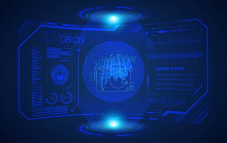 Illustration for Futuristic user interface with hud elements. vector illustration - Royalty Free Image
