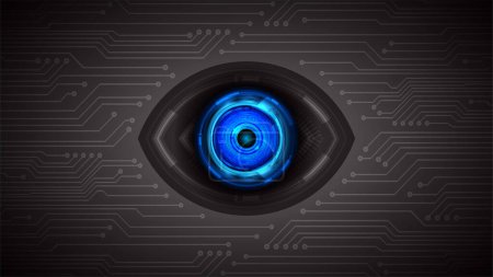 Photo for Eye cyber circuit future concept background background - Royalty Free Image