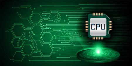 Illustration for Circuit board and cpu - Royalty Free Image